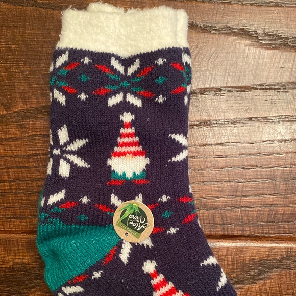 Christmas Gnome Socks Men Size 8-12.5 Double Layer Aloe Infused Cozy Socks - Picture 5 of 12